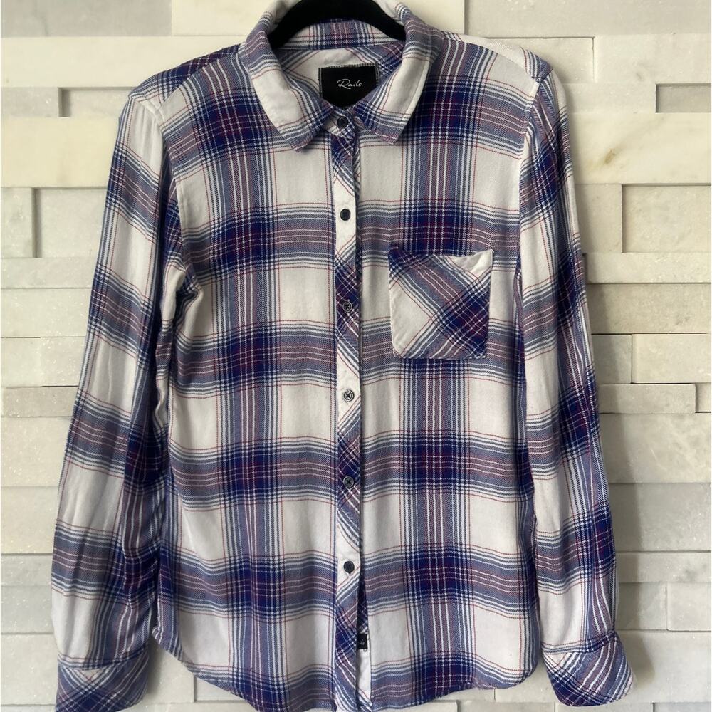 Rails Hunter Long Sleeve Button Front Soft Classi… - image 2